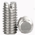 Stainless steel Slotted set screws with flat point